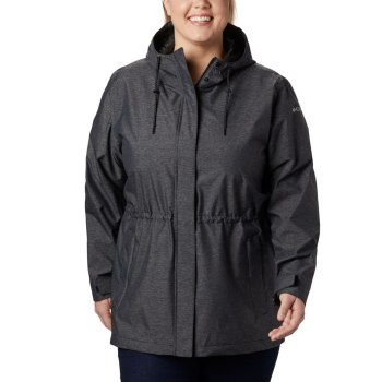 Columbia Ženske Jakne - Norwalk Mountain Plus Size Crne | EQMC-37160